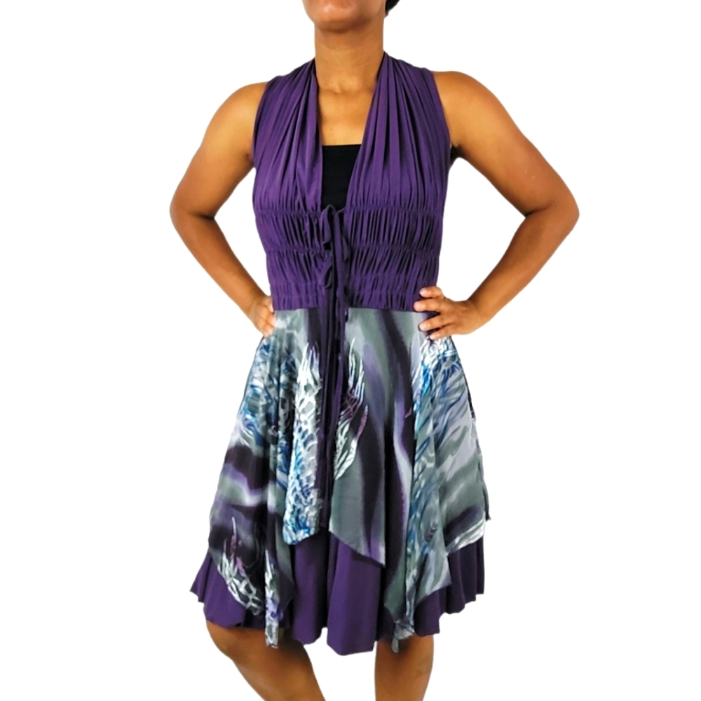 DZhavael Couture Purple Sleeveless Dress